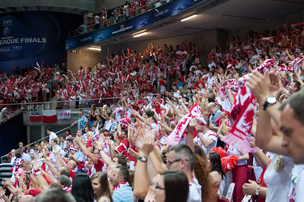 Mecz; Match; Polska; Poland; Rosja; Russia; Kibice; Fans;  Ergo; Arena; Gdańsk; Sopot; Lipiec; 2011; Siatkówka; Volleyball